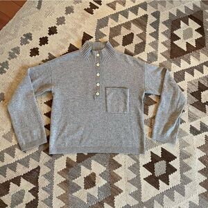 Everlane ReCashmere Button Mockneck Sweater